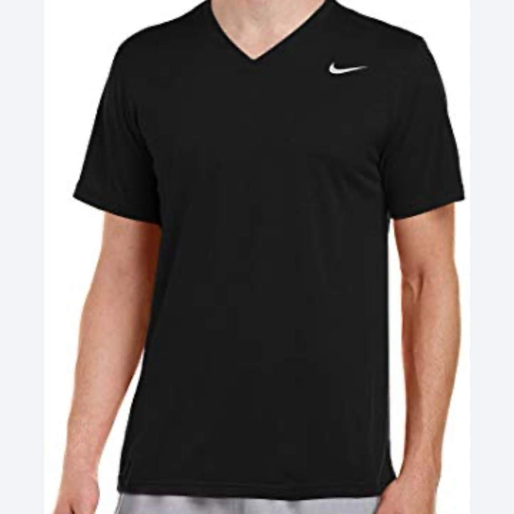 Black Short Sleeve Polo Collar Tee Nike